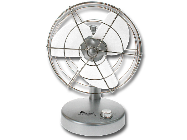 VENTILATEUR DE BUREAU USB BASE ARGENTEE