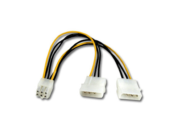 ADAPTATEUR 2x5.25''/F  VERS 6 PINS M 18CM