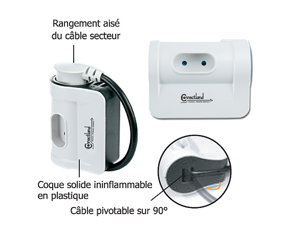 MULTIPRISES 3 PORTS AVEC 2 USB