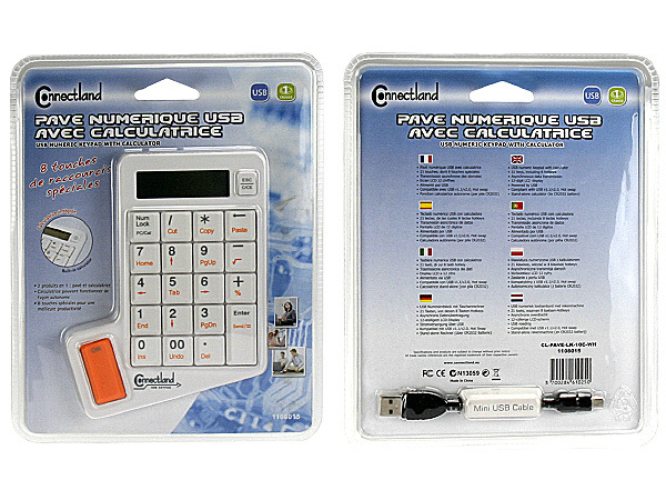 PAVE NUMERIQUE USB AVEC CALCULATRICE