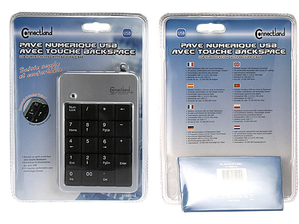 PAVE NUMERIQUE USB AVEC TOUCHE BACKSPACE