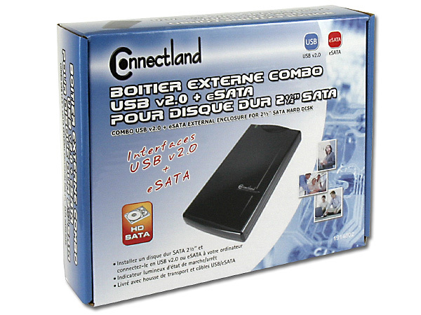 Boitier Disque Dur CONNECTLAND Station d’accueil USB v3.0 pour 2 disques  durs SATA 3.5’’/2.5’’