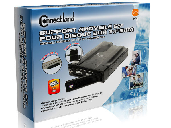 SUPPORT AMOVIBLE 5.25'' POUR DISQUE DUR SATA 3.5