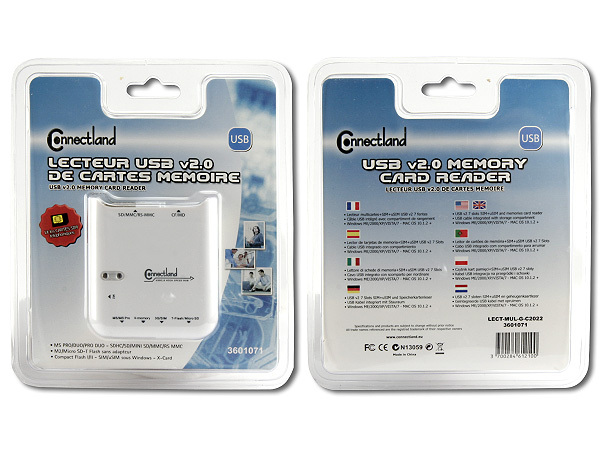 LECTEUR USB v2.0  DE CARTES MEMOIRE 