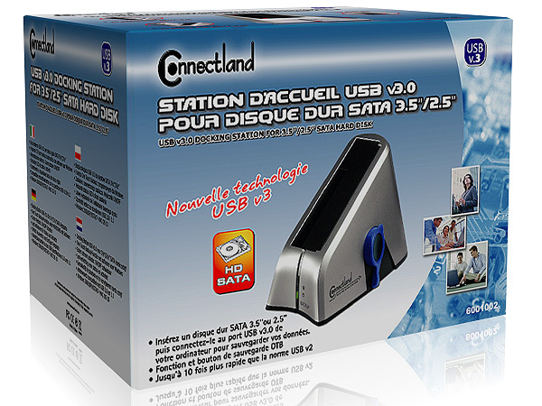 STATION D'ACCUEIL USB v3.0 POUR DISQUE DUR SATA 3.5''/2.5