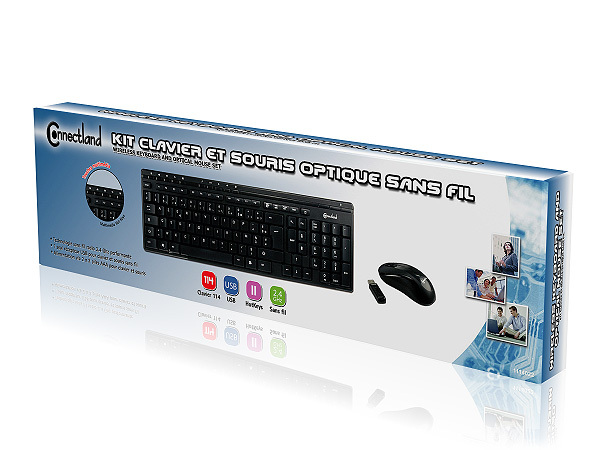 KIT CLAVIER ET SOURIS OPTIQUE SANS FIL