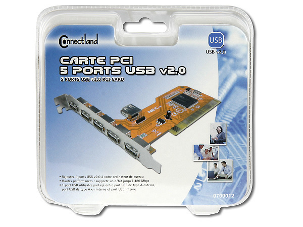 CARTE PCI 5 PORTS USB v2.0