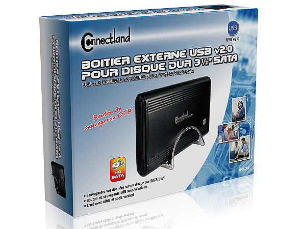 BOITIER EXTERNE USB v2.0 POUR DISQUE DUR 3,5’’ SATA