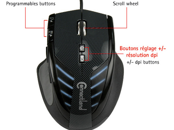 SOURIS GAMING LASER USB 6000 DPI