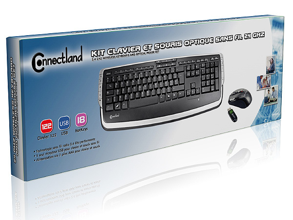 KIT CLAVIER ET SOURIS OPTIQUE SANS FIL 2.4 GHZ