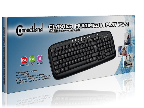 CLAVIER MULTIMADIA ULTRA PLAT PS2