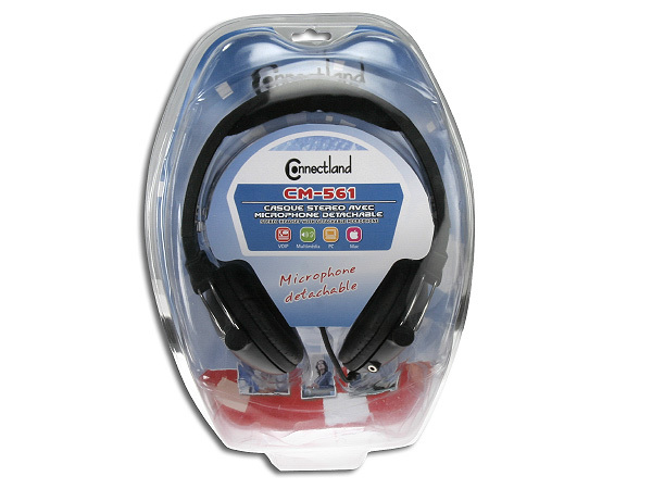 CASQUE STEREO AVEC MICROPHONE DETACHABLE