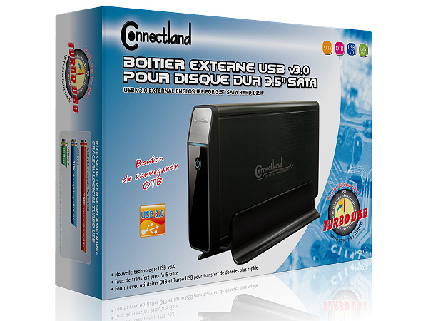 BOITIER EXTERNE USB v3.0 POUR DISQUE DUR 3.5'' SATA