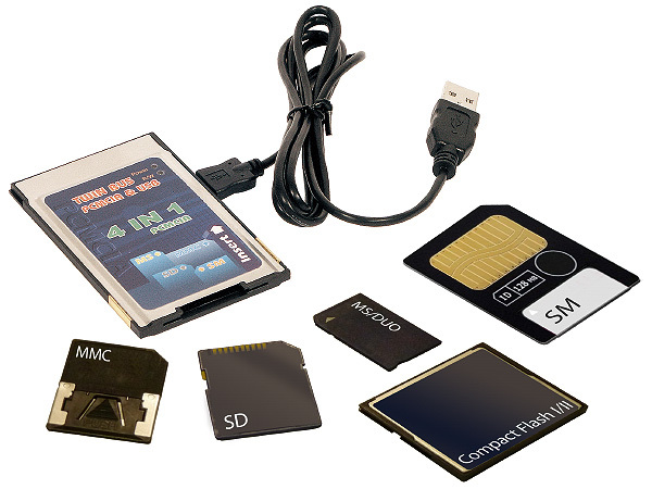 LECT 4 EN 1 SM-SD-MMC-MS PCMCIA/USB