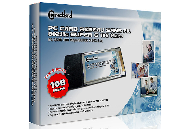 PC CARD RESEAU SANS FIL 802.11g SUPER G 108 Mbps