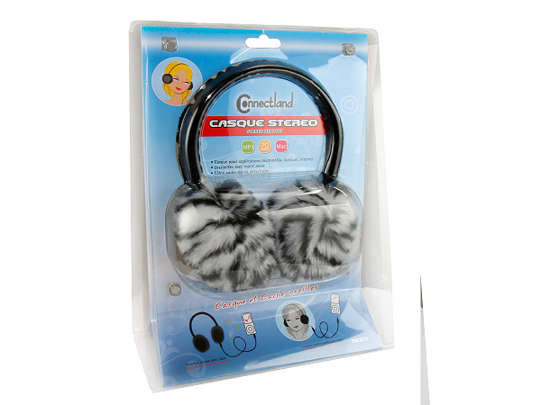 CASQUE STEREO AVEC MOTIF ZEBRE