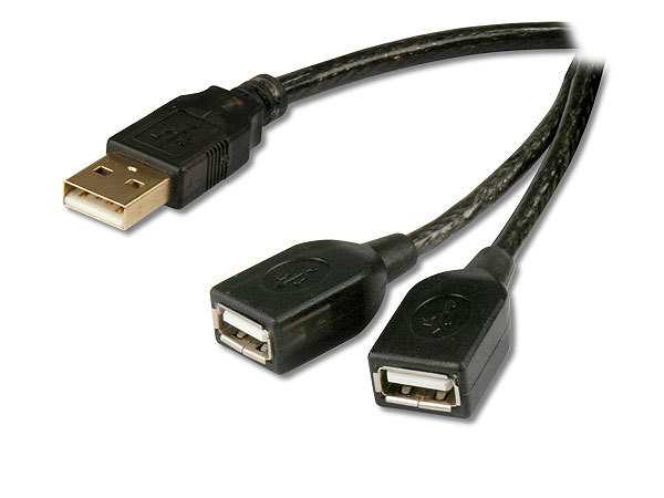 CABLE PROLONGATEUR 2xUSB A FEMELLES