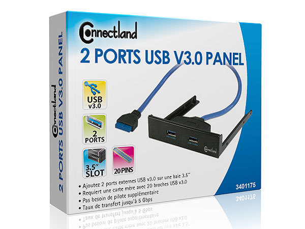 PANNEAU 2 PORT USB V3.0