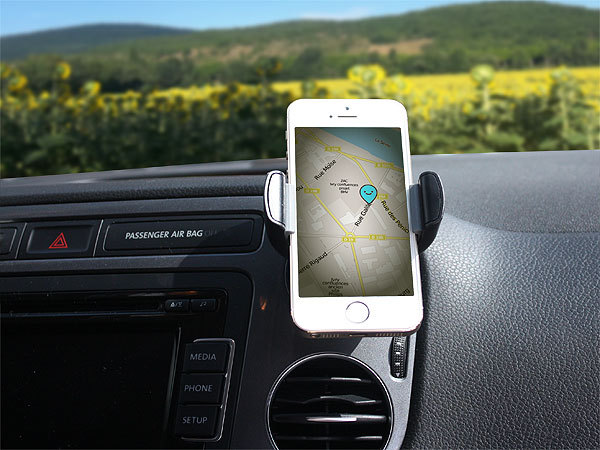 SUPPORT POUR SMARTPHONE SUR VENTILATION VOITURE