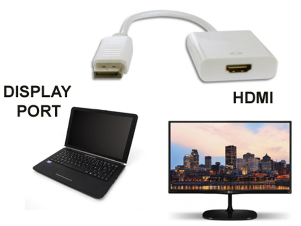 ADAPTATEUR DISPLAY PORT MALE VERS HDMI FEMELLE