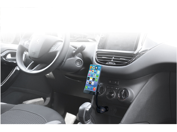 SUPPORT UNIVERSEL MAGNETIQUE DE VOITURE AVEC CHARGEUR USB