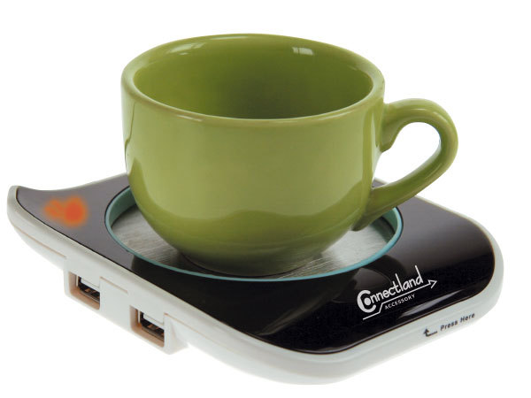 RECHAUFFE TASSE AVEC HUB 4 PORTS USB v2.0 