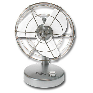 VENTILATEUR DE BUREAU USB BASE ARGENTEE