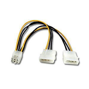 ADAPTATEUR 2x5.25''/F  VERS 6 PINS M 18CM