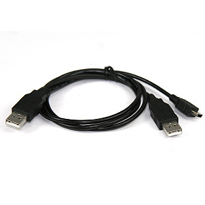 CABLE USB A VERS USB A+USB MINI 5 PINS