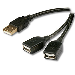 CABLE PROLONGATEUR 2xUSB A FEMELLES