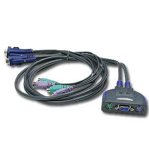 MINI COMMUTATEUR KVM PS/2 DE PARTAGE 2 PC